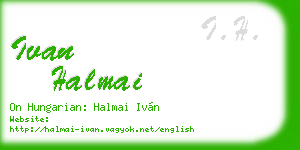 ivan halmai business card