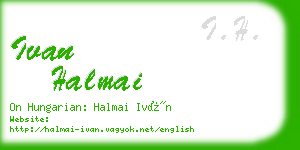 ivan halmai business card